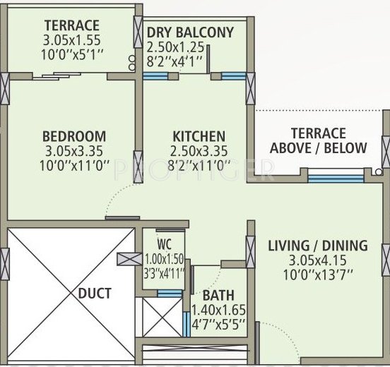 DSK Sadaphuli (1BHK+1T (656 sq ft) 656 sq ft)