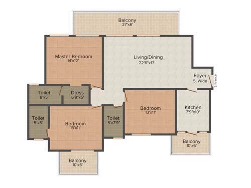 Ansal Amantre (3BHK+3T (1,830 sq ft) 1830 sq ft) Ansal Amantre (3BHK+3T (1,830 sq ft) 1830 sq ft)