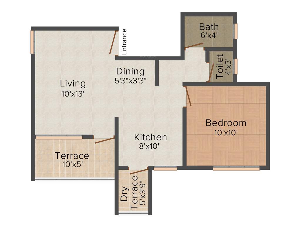 Alliance Nisarg Leela (1BHK+1T (600 sq ft) 600 sq ft)