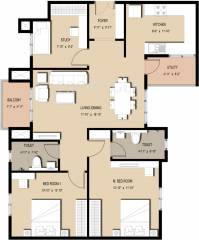 Golden Panorama (2BHK+2T (1,315 sq ft) + Study Room 1315 sq ft)