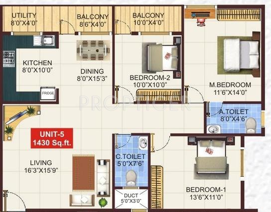 Shivaganga Silverline (3BHK+2T (1,430 sq ft) 1430 sq ft) Shivaganga Silverline (3BHK+2T (1,430 sq ft) 1430 sq ft)