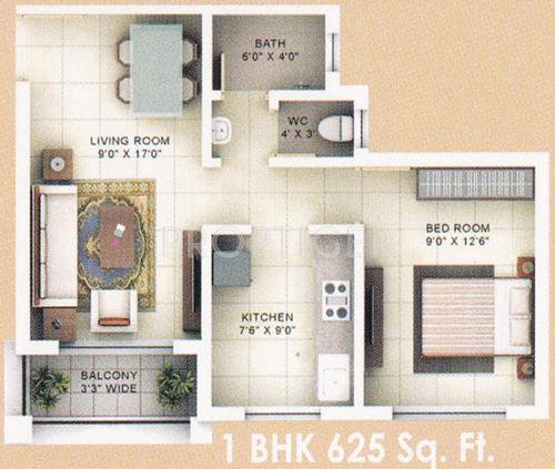Roop Park (1BHK+1T (625 sq ft) 625 sq ft)