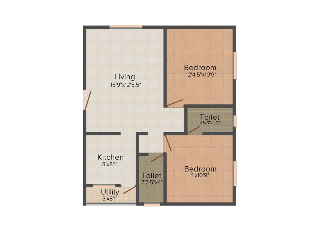 Asvini Amanya (2BHK+2T (878 sq ft) 878 sq ft)