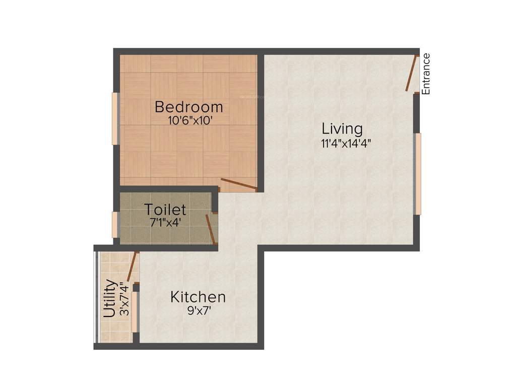 Oyester Crest Castle (1BHK+1T (560 sq ft) 560 sq ft)