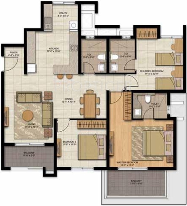Brigade Lakefront (3BHK+3T (1,930 sq ft) 1930 sq ft) Brigade Lakefront (3BHK+3T (1,930 sq ft) 1930 sq ft)
