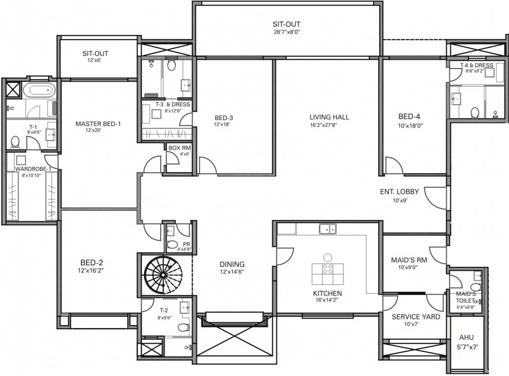 eon waterfront Floor Plan Lower Level Penthouse Plan