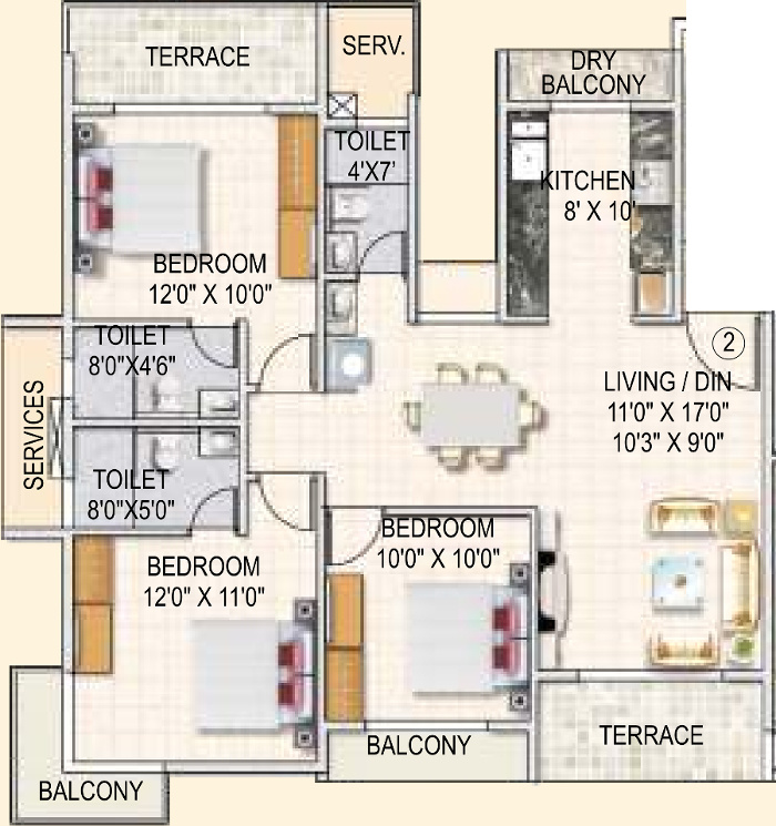 Paradise Sai Solitaire (3BHK+3T (2,015 sq ft) 2015 sq ft) Paradise Sai Solitaire (3BHK+3T (2,015 sq ft) 2015 sq ft)