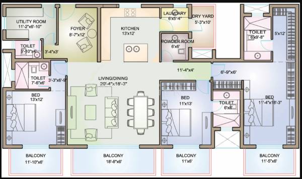 Floor Plan raisina-residency Floor Plan Floor Plan