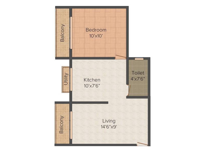 Khushi Aangan (1BHK+1T (555 sq ft) 555 sq ft)