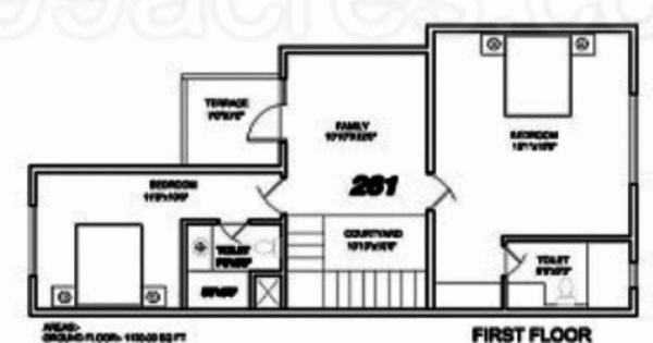  courtyard Floor Plan First Floor Plan