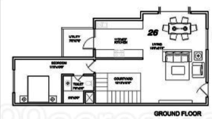  courtyard Floor Plan Ground Floor Plan