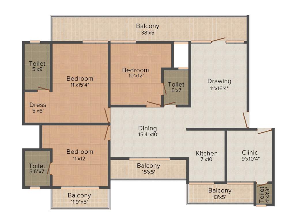The Antriksh Forest (3BHK+4T (1,930 sq ft) 1930 sq ft)