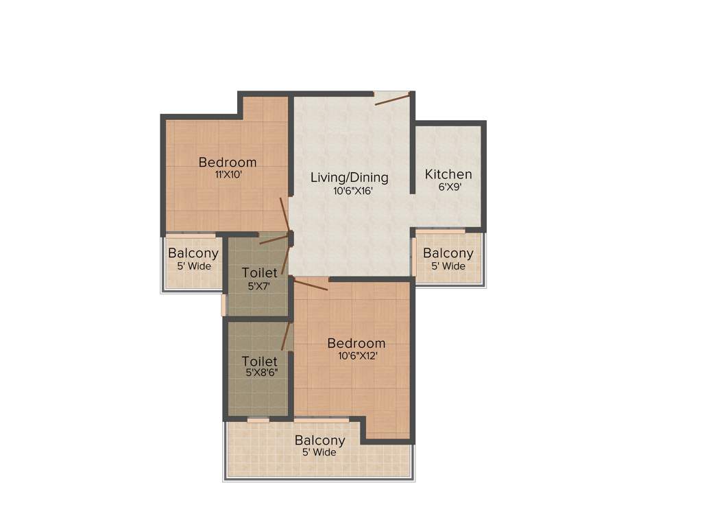 Sarvottam Shree (2BHK+2T (1,150 sq ft) 1150 sq ft)