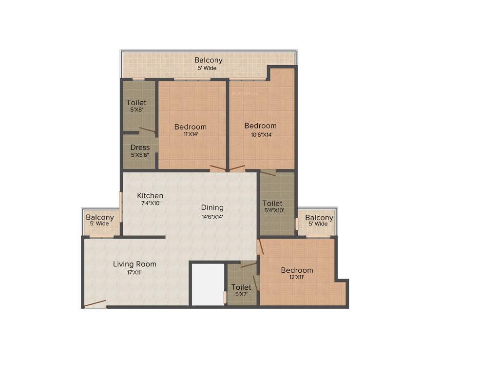 Sarvottam Shree (3BHK+3T (1,995 sq ft) 1995 sq ft)