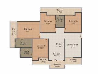 Sarvottam Shree (4BHK+3T (2,195 sq ft) 2195 sq ft)