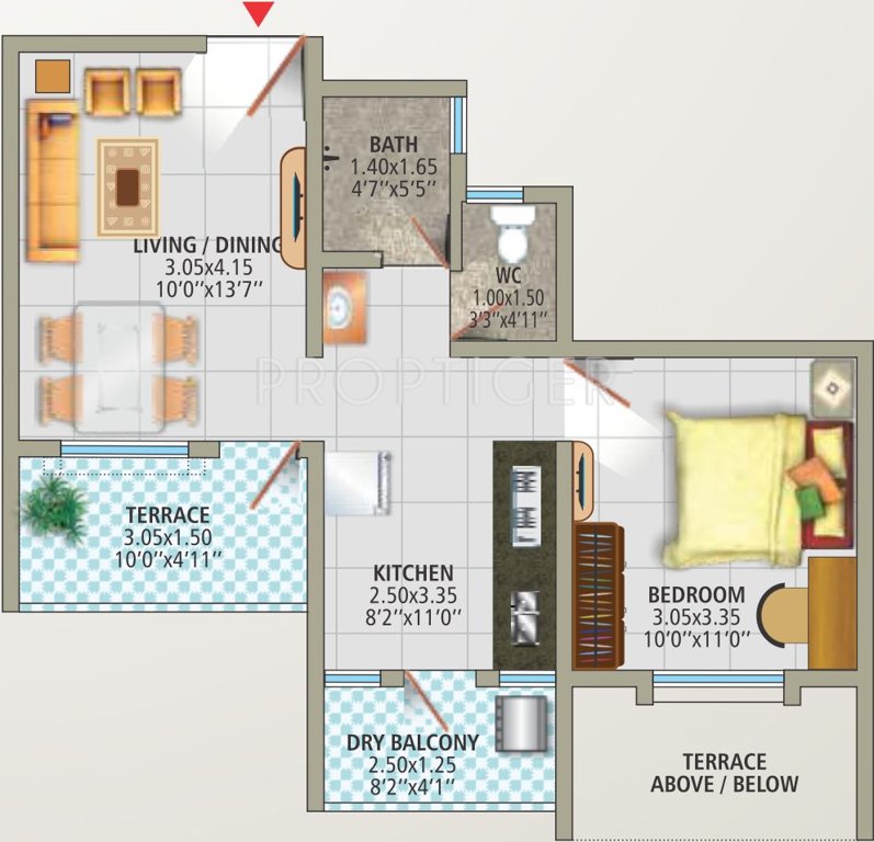 DSK Sadaphuli (1BHK+1T (652 sq ft) 652 sq ft)