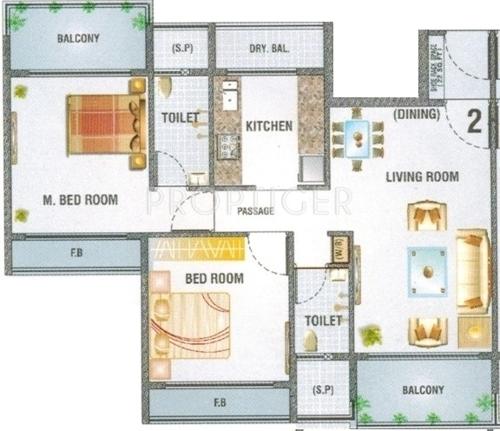 Aristo Usha Heights (2BHK+2T (1,160 sq ft) 1160 sq ft)