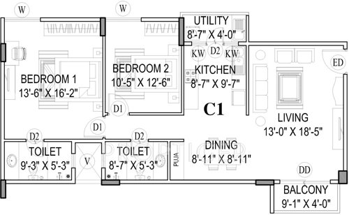 Shriram Summitt (2BHK+2T (1,190 sq ft) Pooja Room 1190 sq ft) Shriram Summitt (2BHK+2T (1,190 sq ft) Pooja Room 1190 sq ft)