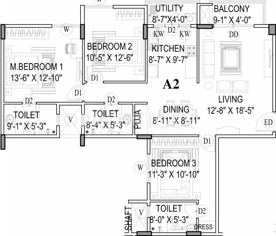 Shriram Summitt (3BHK+3T (1,640 sq ft)   Pooja Room 1640 sq ft) Shriram Summitt (3BHK+3T (1,640 sq ft)   Pooja Room 1640 sq ft)