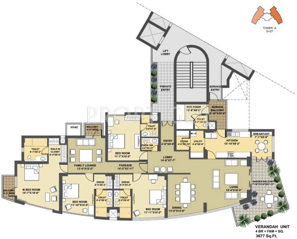 Pioneer Presidia (4BHK+5T (3,677 sq ft) Servant Room 3677 sq ft)
