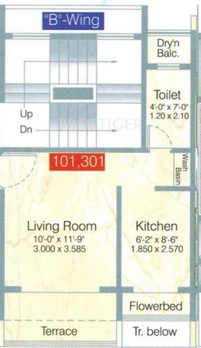 Aristo Krishna Residency (1BHK+1T (454 sq ft) 454 sq ft)