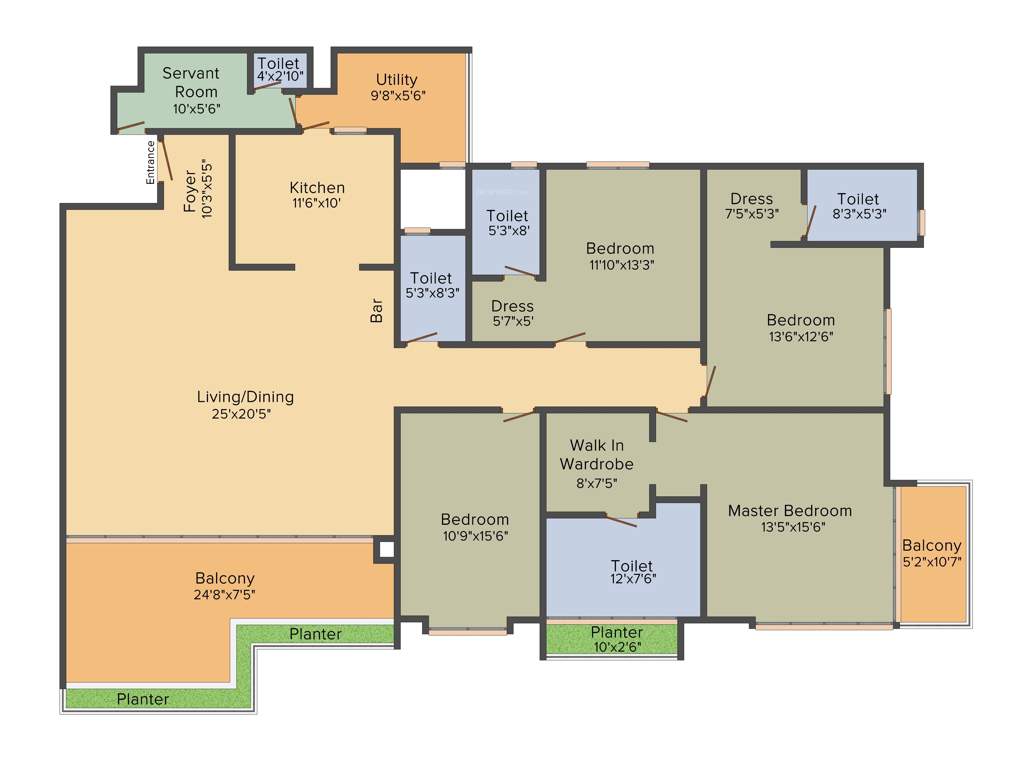 The Address The Five Summits (4BHK+4T (3,200 sq ft) 3200 sq ft)