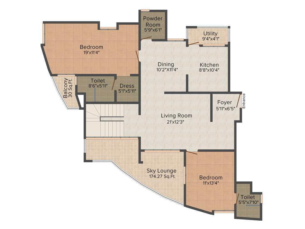 Vaswani Reserve (4BHK+5T (3,755 sq ft) + Servant Room 3755 sq ft)