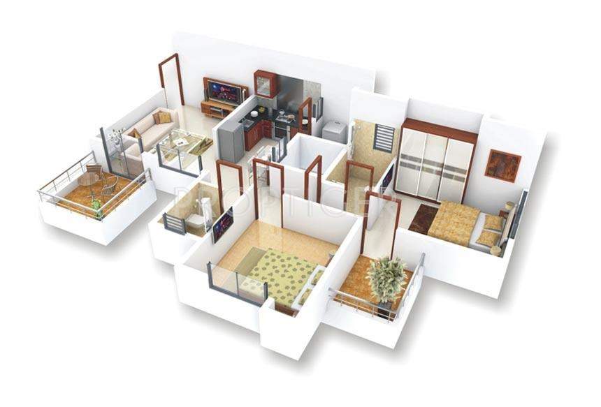 Right Anisha Enclave (2BHK+2T (928 sq ft) 928 sq ft)