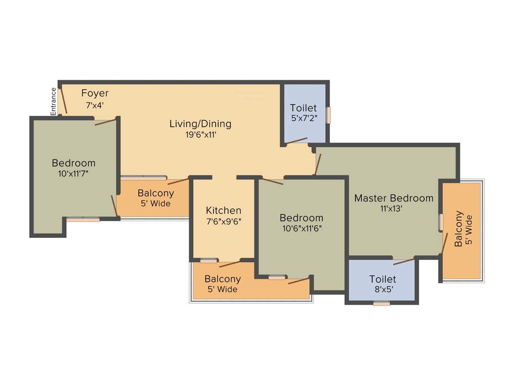 VVIP Homes (3BHK+2T (1,490 sq ft) 1490 sq ft)