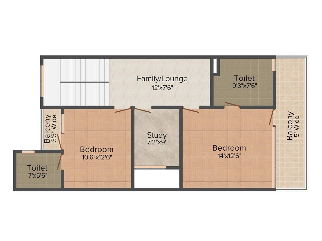 Ajnara London Square (4BHK+5T (2,490 sq ft) + Study Room 2490 sq ft)