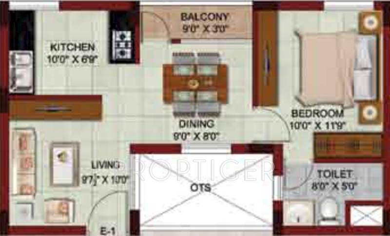 Muktha Triveni (1BHK+1T (642 sq ft) 642 sq ft)