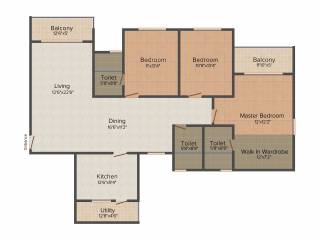 Adarsh Premia (3BHK+3T (2,050 sq ft) 2050 sq ft)