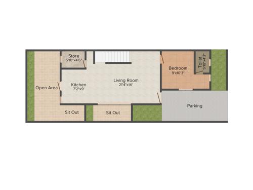 Sai Sun Palm Orchard (3BHK+3T (2,486 sq ft) 2486 sq ft)