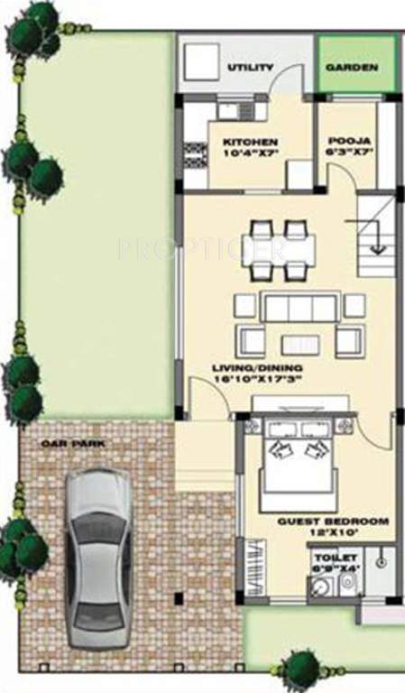 Sai Sun Palm Orchard (3BHK+3T (2,902 sq ft)   Pooja Room 2902 sq ft)