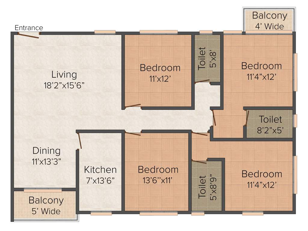 Jain Dream Residency Manor (4BHK+3T (1,980 sq ft) 1980 sq ft)