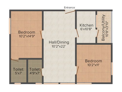 Shravanthi Alpyne (2BHK+2T (905 sq ft) 905 sq ft) Shravanthi Alpyne (2BHK+2T (905 sq ft) 905 sq ft)