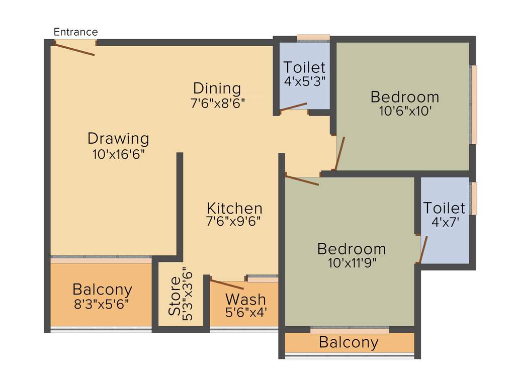 Sahajanand Oasis (2BHK+2T (1,080 sq ft) 1080 sq ft)