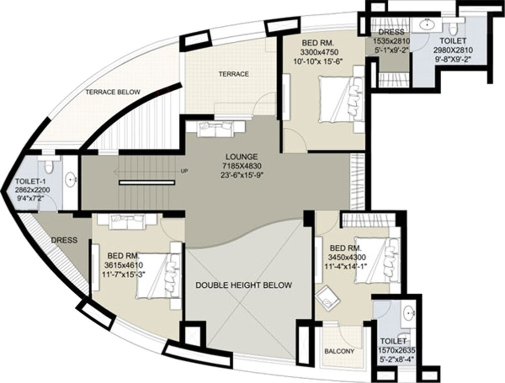 Raheja Vedaanta (5BHK+5T (5,534 sq ft) + Servant Room 5534 sq ft)