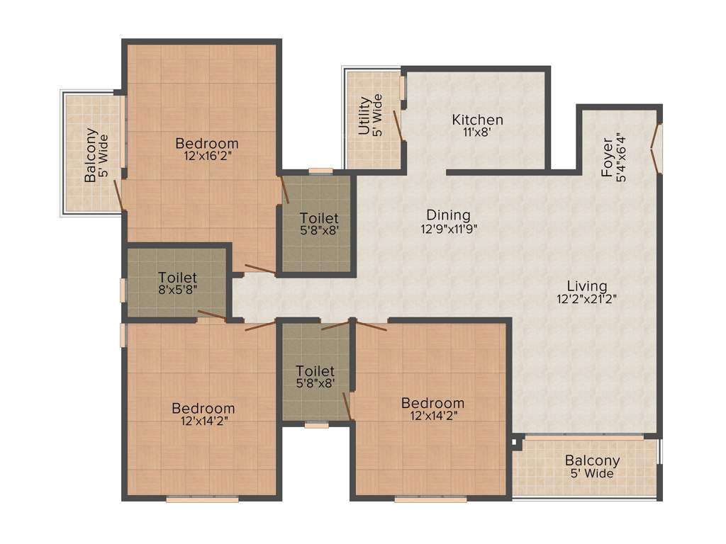 Maangalya Prosper Signature Block Phase 1 (3BHK+3T (1,800 sq ft) 1800 sq ft)