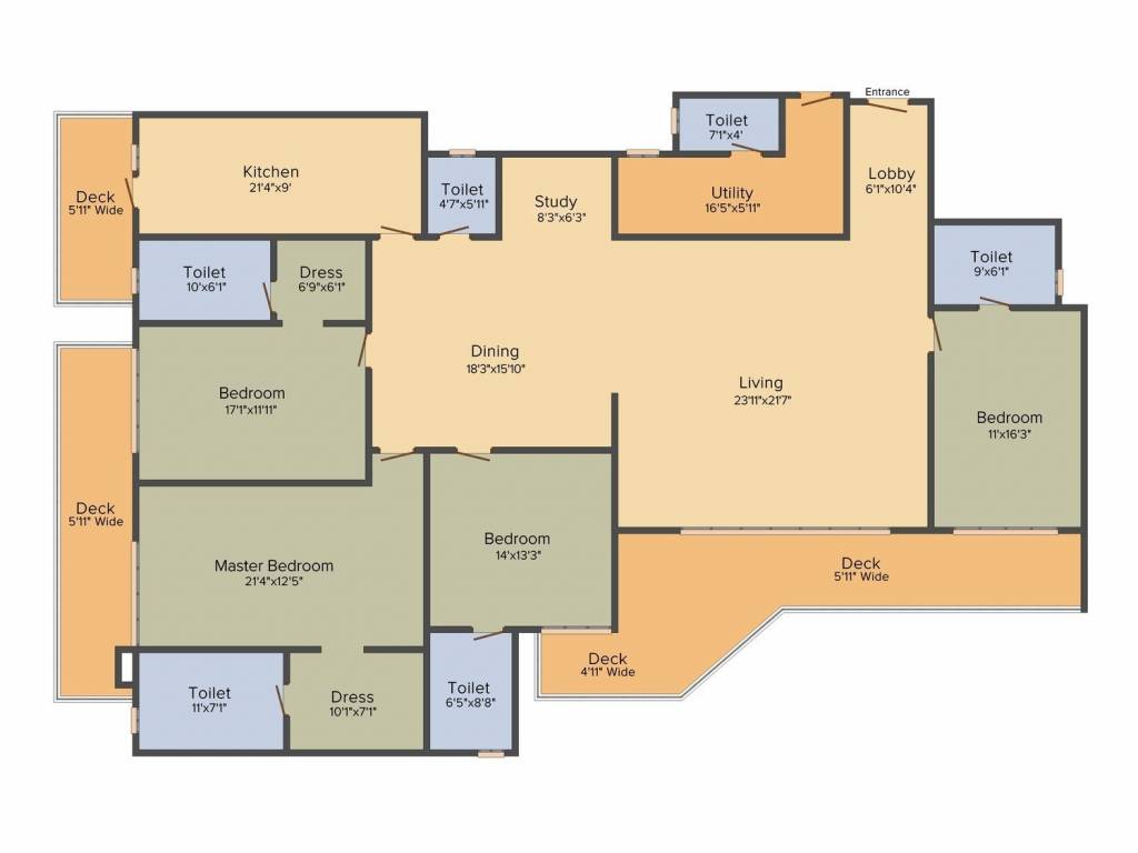 DLF The Crest (4BHK+6T (3,898 sq ft) Study Room 3898 sq ft) DLF The Crest (4BHK+6T (3,898 sq ft) Study Room 3898 sq ft)