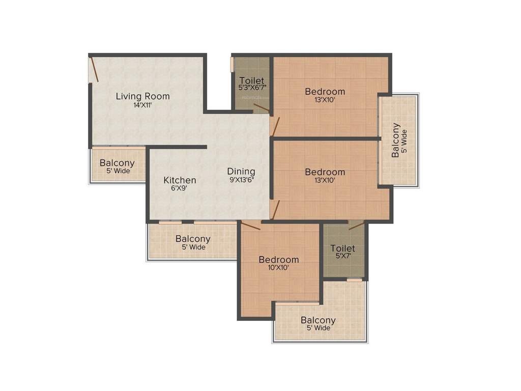 Divyansh Flora (3BHK+2T (1,475 sq ft) 1475 sq ft)