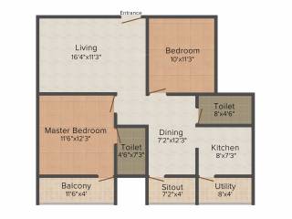 Mahaveer Galaxy (2BHK+2T (1,050 sq ft) 1050 sq ft) Mahaveer Galaxy (2BHK+2T (1,050 sq ft) 1050 sq ft)