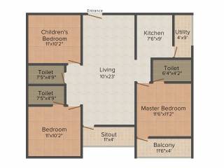 Mahaveer Galaxy (3BHK+3T (1,250 sq ft) 1250 sq ft) Mahaveer Galaxy (3BHK+3T (1,250 sq ft) 1250 sq ft)