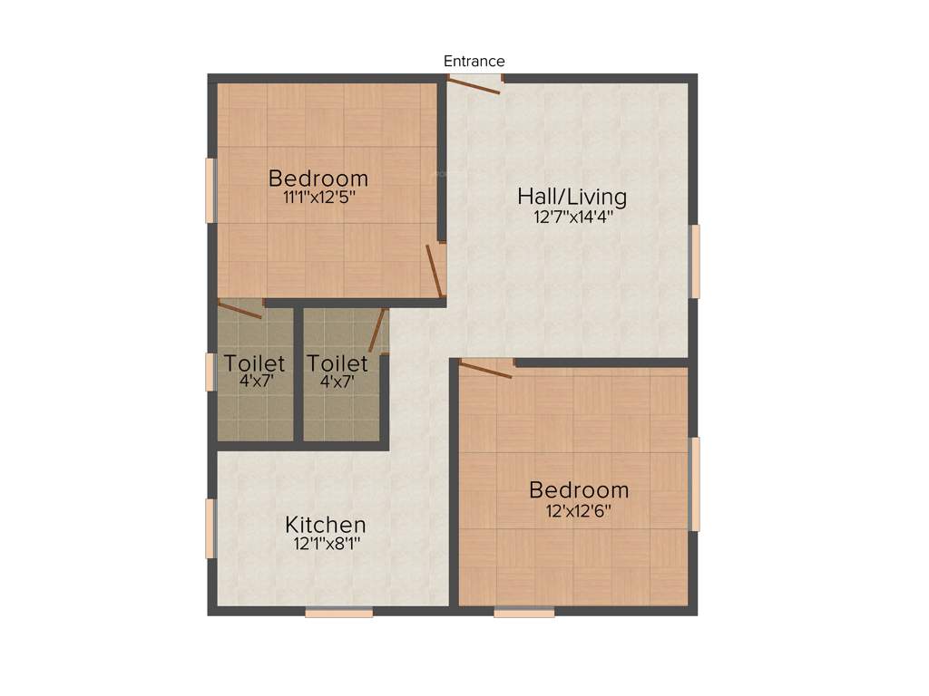 Muthuram Muthuram Builders (2BHK+2T (892 sq ft) 892 sq ft)