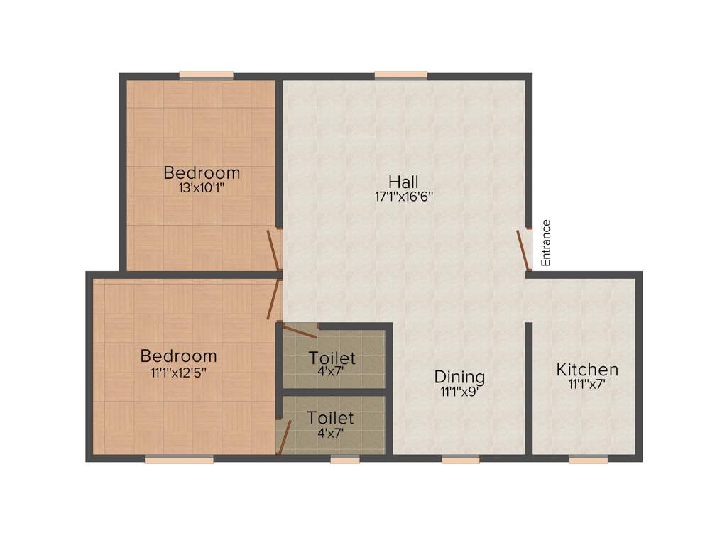 Muthuram Muthuram Builders (2BHK+2T (1,021 sq ft) 1021 sq ft)