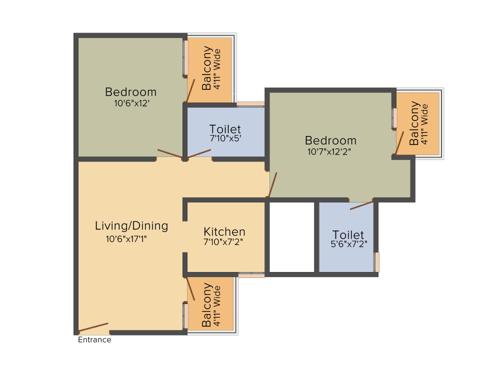 Amrapali Jaura Heights (2BHK+2T (1,000 sq ft) 1000 sq ft) Amrapali Jaura Heights (2BHK+2T (1,000 sq ft) 1000 sq ft)
