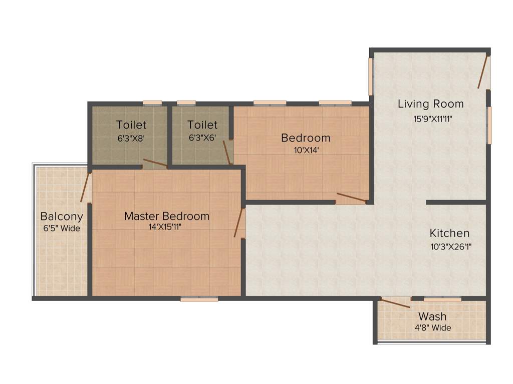 Sree Hima Sai Lake View Towers (2BHK+2T (1,455 sq ft) 1455 sq ft)