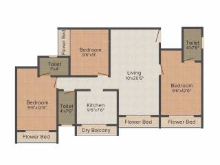 Vinay Unique Imperia (3BHK+3T (1,270 sq ft) 1270 sq ft)