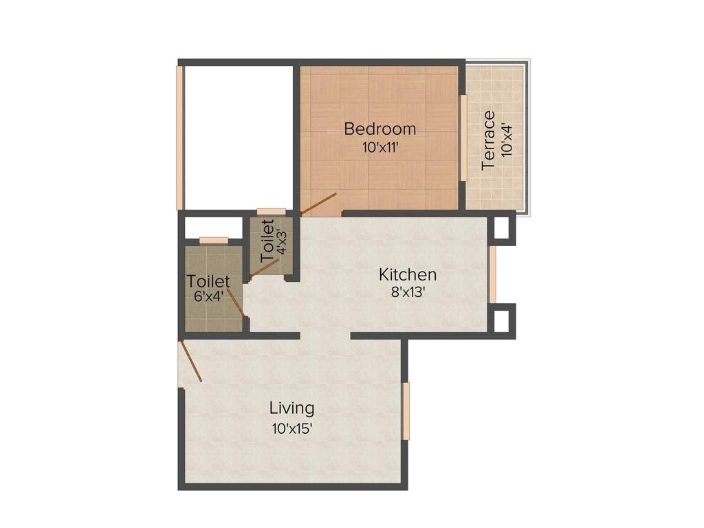 Parmar Vista Luxuria (1BHK+1T (653 sq ft) 653 sq ft)