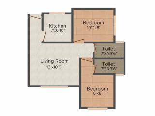 Oswal Prithvi Complex (2BHK+2T (605 sq ft) 605 sq ft) Oswal Prithvi Complex (2BHK+2T (605 sq ft) 605 sq ft)